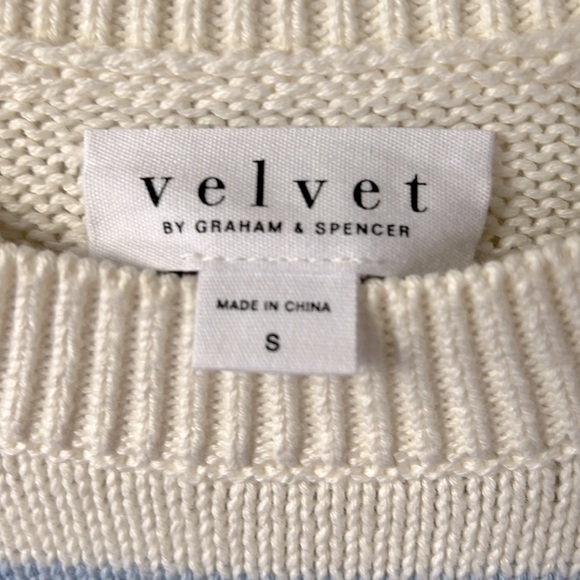 Velvet Cotton Cashmere Stripe Sweater - Picture 6 of 8